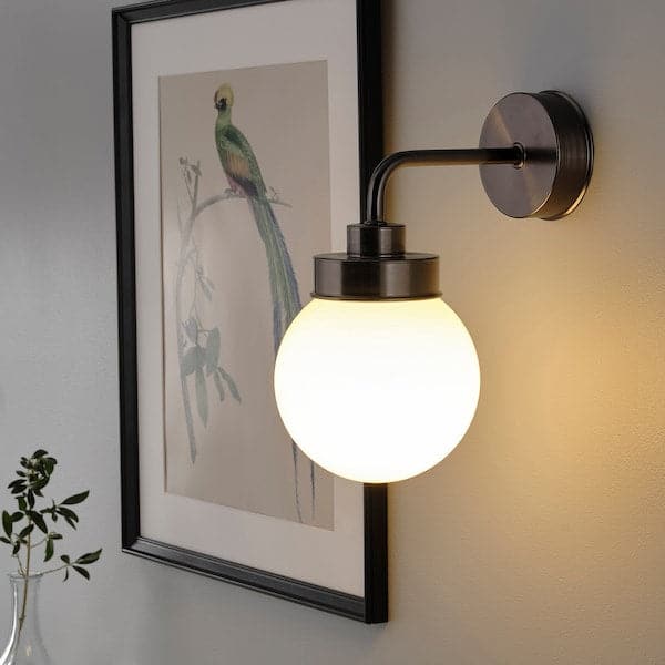 FRIHULT - Wall lamp, black - best price from Maltashopper.com 80431562