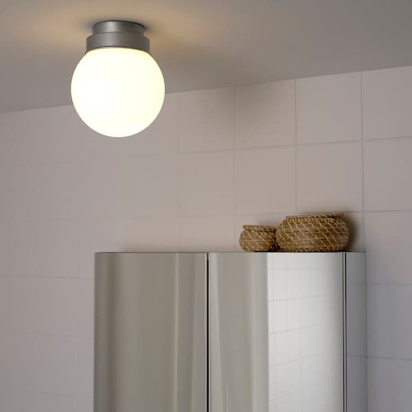 FRIHULT - Ceiling/wall lamp, stainless steel colour - best price from Maltashopper.com 20431560