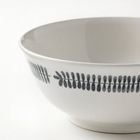 FRIKOSTIG - Bowl, white/patterned, 20 cm - best price from Maltashopper.com 10497448