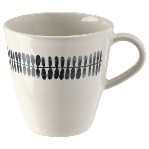 FRIKOSTIG - Mug, white/patterned, 32 cl