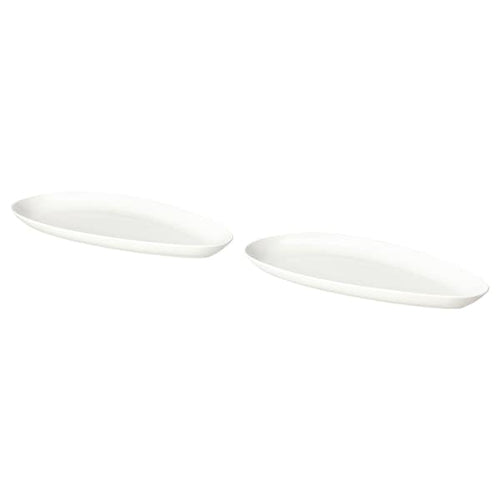 FRÖJDEFULL Serving plate white 32x15 cm , 32x15 cm