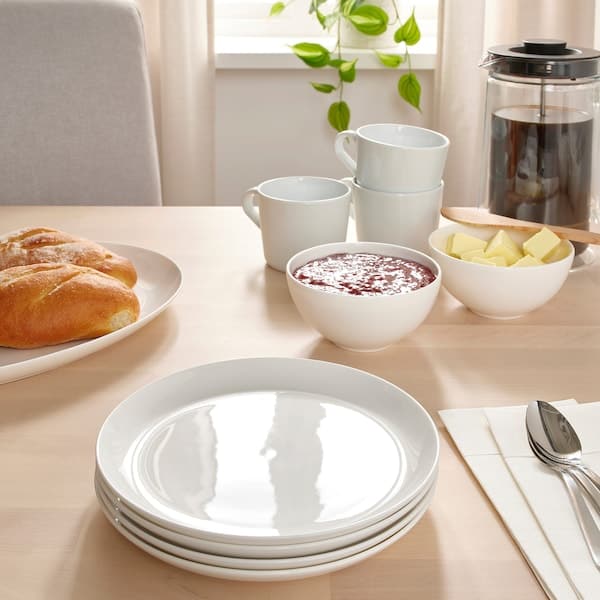 Ikea FRÖJDEFULL - Side plate, white, 19 cm