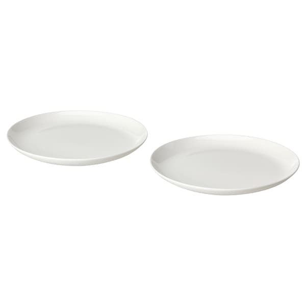 FRÖJDEFULL - Side plate, white, 19 cm