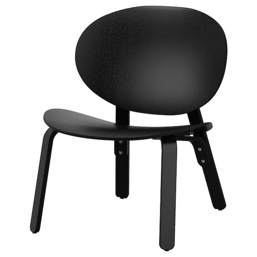 FRÖSET - Easy chair, black stained oak veneer