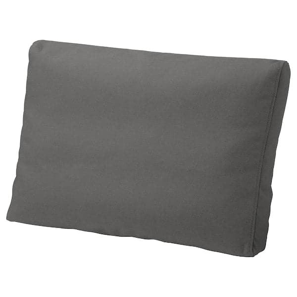 FRÖSÖN/DUVHOLMEN Outdoor back cushion - dark grey 62x44 cm