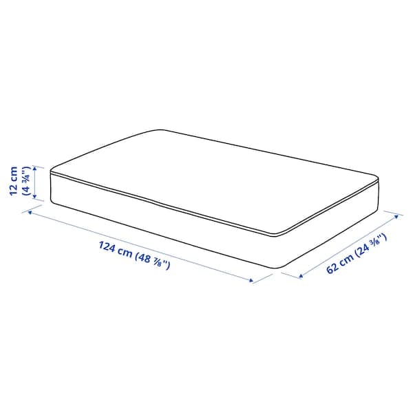 Ikea FRÖSÖN Cover for seat cushion dark grey outdoor 124x62 cm , 124x62 cm