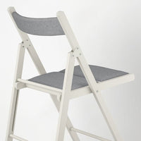 FRÖSVI - Folding chair, white/Knisa light grey , - best price from Maltashopper.com 20534332