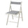 FRÖSVI folding chair, white/Knisa light grey, 43x78x49 cm