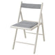 FRÖSVI folding chair, white/Knisa light grey, 38x78x49 cm
