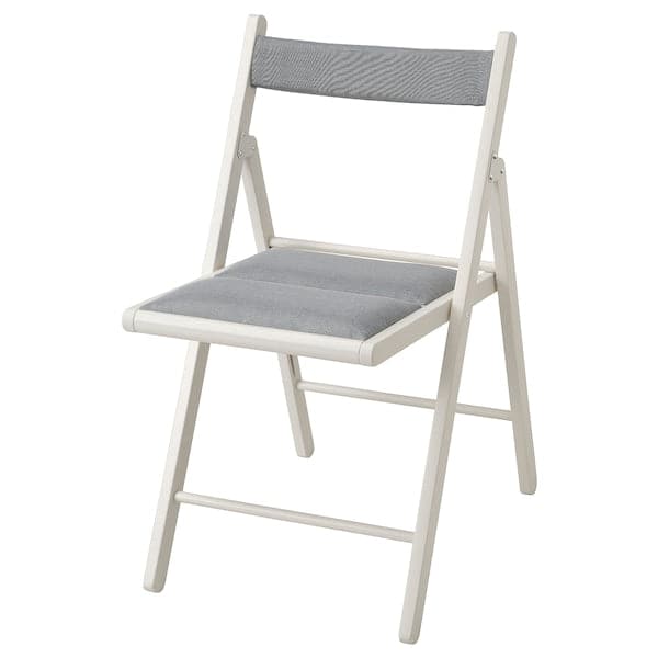 Ikea FRÖSVI - Folding chair, white/Knisa light grey ,