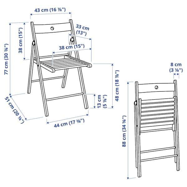 FRÖSVI - Folding chair, black - best price from Maltashopper.com 10534318