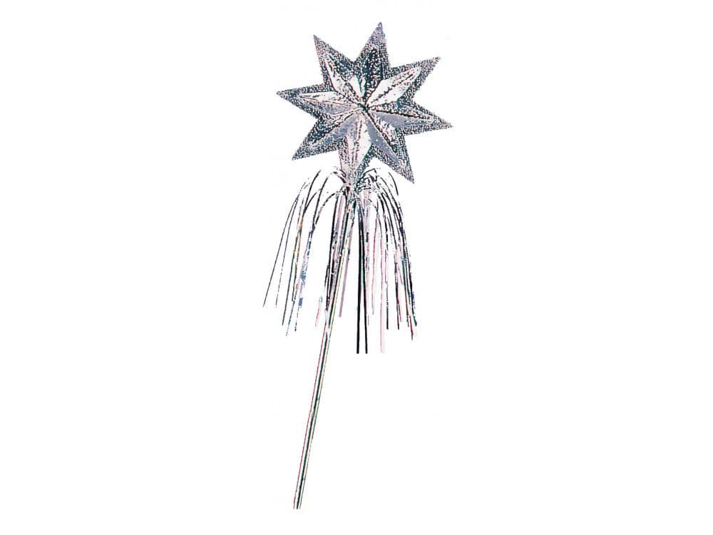 Silver Plastic Fairy Wand