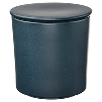 FRUKTSKOG - Scented candle in ceramic jar w lid, Vetiver & geranium/black-turquoise, 60 hr - best price from Maltashopper.com 00555815