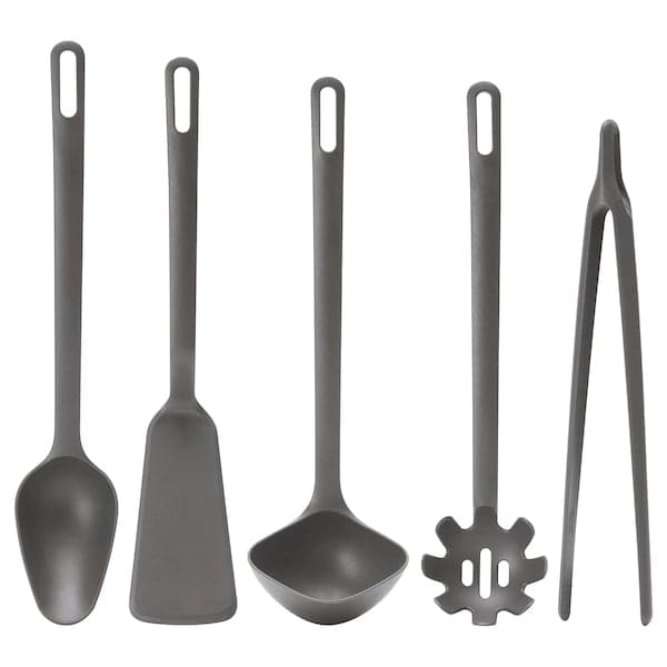 Ikea FULLÄNDAD - 5-piece kitchen utensil set, grey