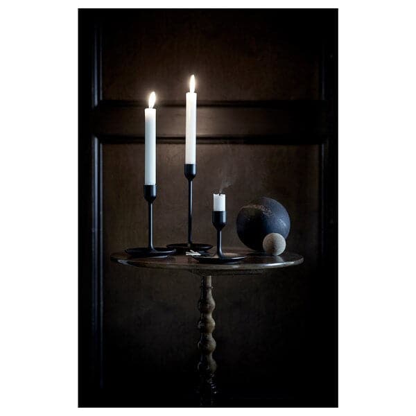 FULLTALIG - Candlestick, set of 3, black - best price from Maltashopper.com 40342134