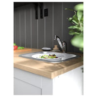 FYNDIG - Inset sink, 1 bowl, stainless steel, 46x40 cm - best price from Maltashopper.com 59158003