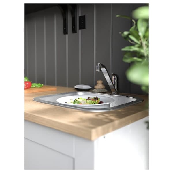 Ikea FYNDIG - Inset sink, 1 bowl, stainless steel, 46x40 cm