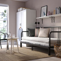 FYRESDAL - Sofa bed with 2 mattresses, black/Åfjäll rigid, , 80x200 cm - best price from Maltashopper.com 99521464