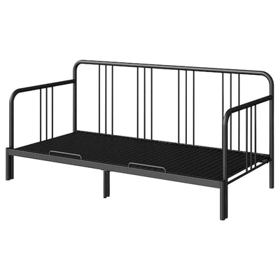FYRESDAL - Day-bed frame, black, 80x200 cm - best price from Maltashopper.com 20424362