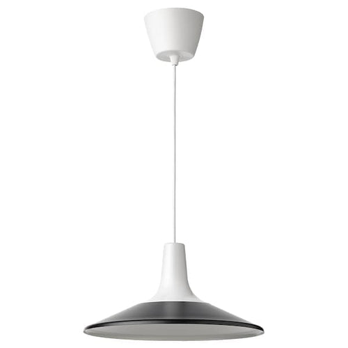 FYRTIOFYRA - Pendant lamp, white/black, 38 cm