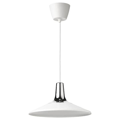 FYRTIOFYRA - Pendant lamp, chrome effect/white, 38 cm