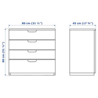 GALANT - Drawer unit, white, 80x80 cm - best price from Maltashopper.com 90365161
