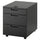 GALANT - GALANT Drawer unit on castors, black stained ash veneer, 45x55 cm