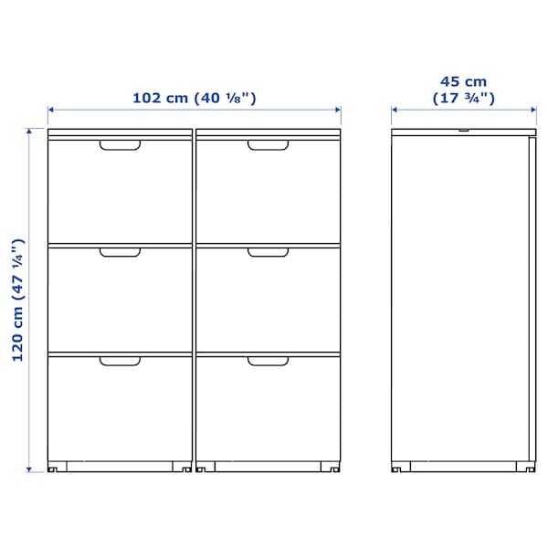 Ikea GALANT - Storage combination with filing, black stained ash veneer, 102x120 cm