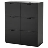 GALANT storage combination with filing, black stained ash veneer, 102x120 cm