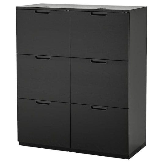 Ikea GALANT - Storage combination with filing, black stained ash veneer, 102x120 cm