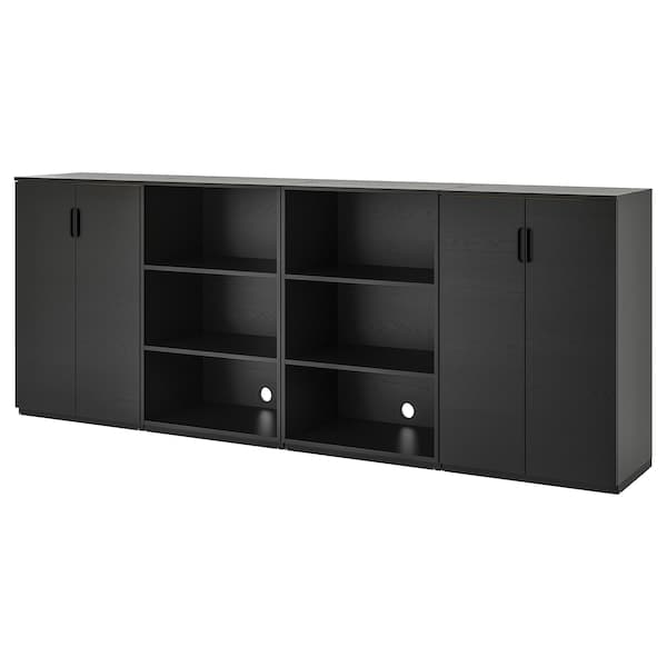 Ikea GALANT - Storage combination, black stained ash veneer, 320x120 cm