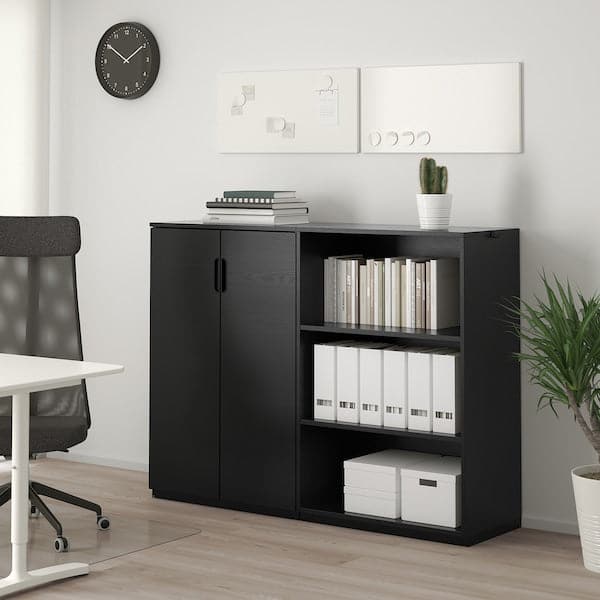 Ikea GALANT - Storage combination, black stained ash veneer, 160x120 cm