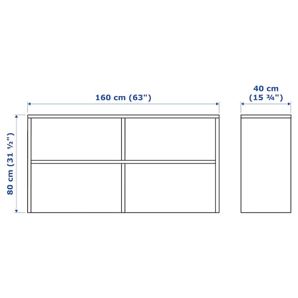 GALANT - Add-on unit, white, 160x80 cm - best price from Maltashopper.com 40211595