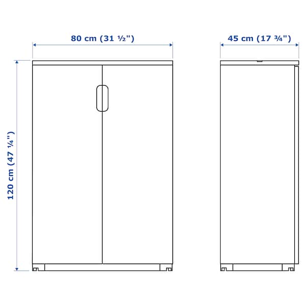 Ikea GALANT - Cabinet with doors, white, 80x120 cm