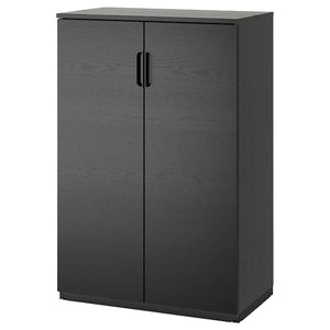 Ikea GALANT - Cabinet with doors, black stained ash veneer, 80x120 cm