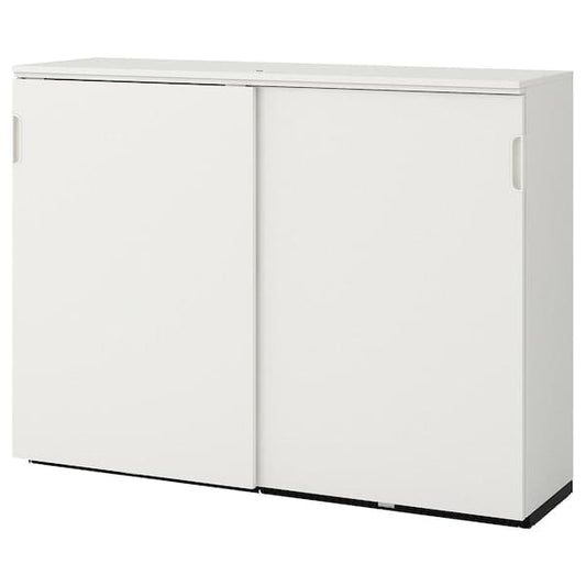 Ikea GALANT - Cabinet with sliding doors, white, 160x120 cm