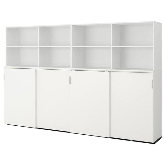 Ikea GALANT - Storage combination w sliding doors, white, 320x200 cm