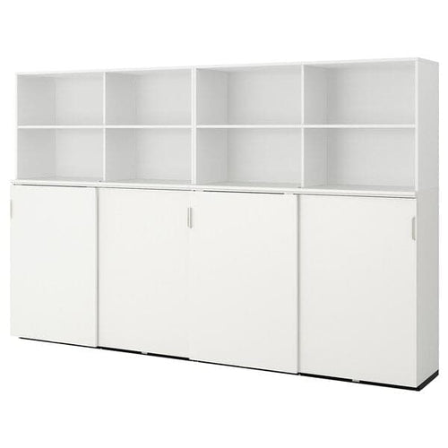 GALANT - Storage combination w sliding doors, white, 320x200 cm