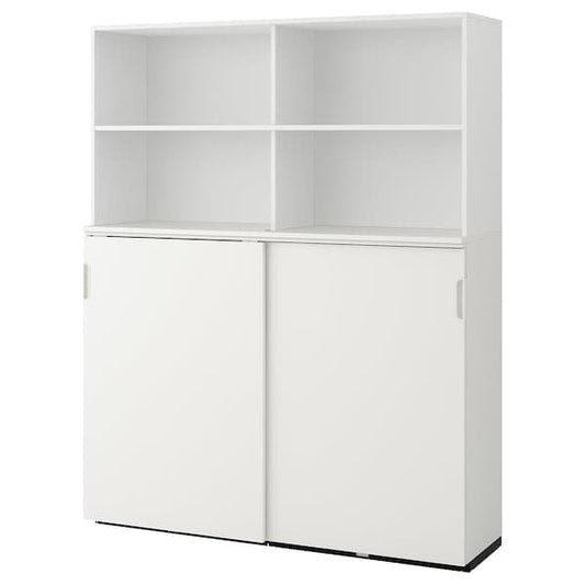 Ikea GALANT - Storage combination w sliding doors, white, 160x200 cm