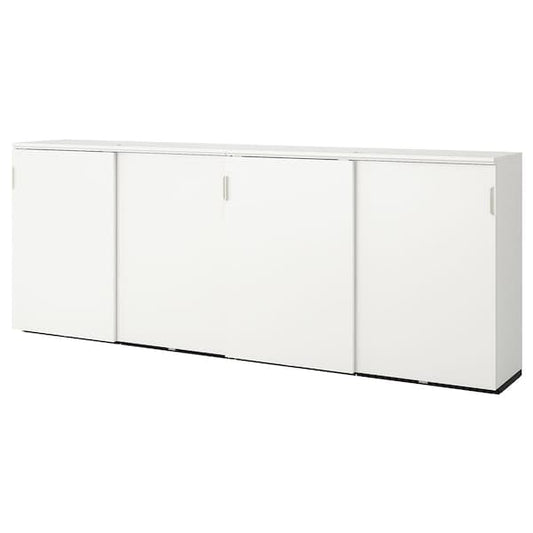 Ikea GALANT - Storage combination w sliding doors, white, 320x120 cm