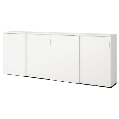 GALANT - Storage combination w sliding doors, white, 320x120 cm