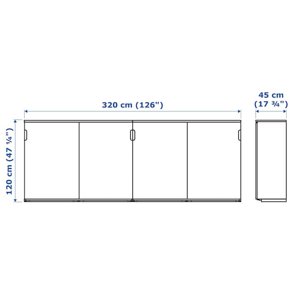 GALANT - Storage combination w sliding doors, white, 320x120 cm - Premium Office Furniture from Ikea - Just €1559.99! Shop now at Maltashopper.com