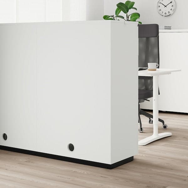 Ikea GALANT - Cabinet with sliding doors, white, 160x120 cm