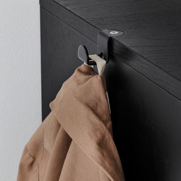 GALANT - Cabinet with sliding doors, black stained ash veneer, 160x120 cm - best price from Maltashopper.com 20365131