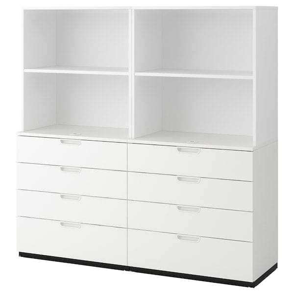 GALANT - Storage combination with drawers, white, 160x160 cm - best price from Maltashopper.com 69285067