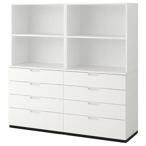 GALANT - Storage combination with drawers, white, 160x160 cm