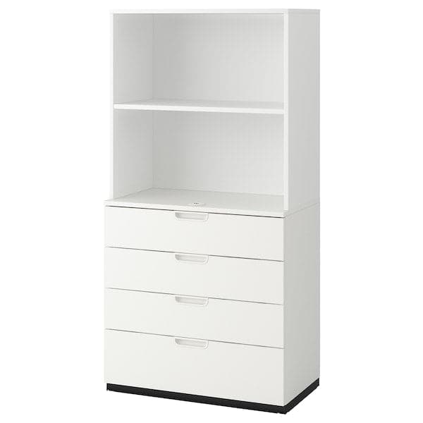 GALANT - Storage combination with drawers, white, 80x160 cm