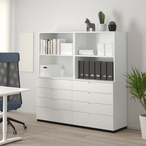 Ikea GALANT - Storage combination with drawers, white, 160x160 cm