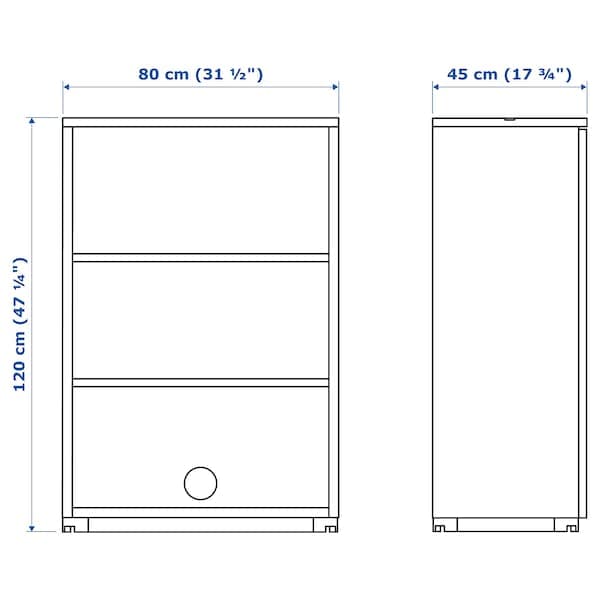 GALANT - Shelf unit, white, 80x120 cm - best price from Maltashopper.com 40365192