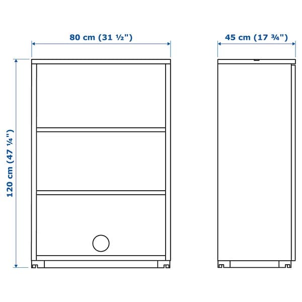 Ikea GALANT - Shelf unit, black stained ash veneer, 80x120 cm